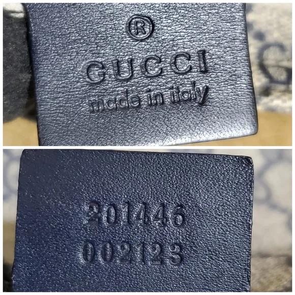 GUCCI GG Plus Monogram Medium Flat Messenger Bag Navy - Picture 3 of 13